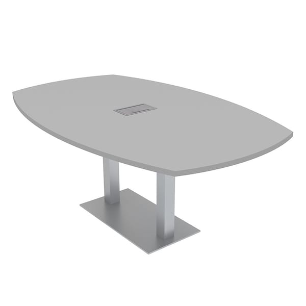 45 in W, 72 in L, 29 in H, Engineered Wood Top, Grey